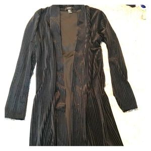Black Velvet Long Cardigan